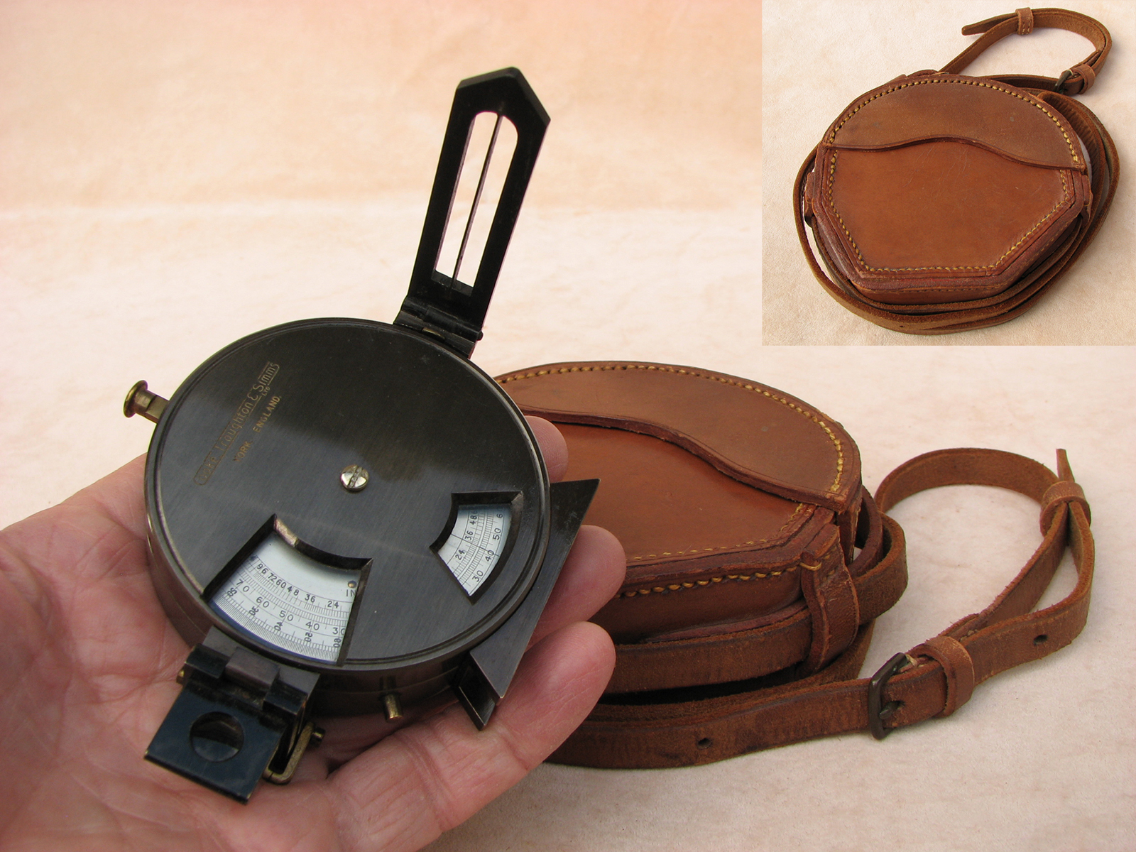Cooke Troughton & Simms Angle of Sight compass clinometer with case